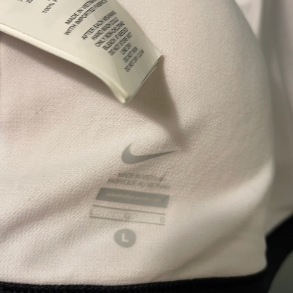 NWT NIKE BLK/WHT MESH TANKINI TOP SZ LG. - Picture 7 of 8